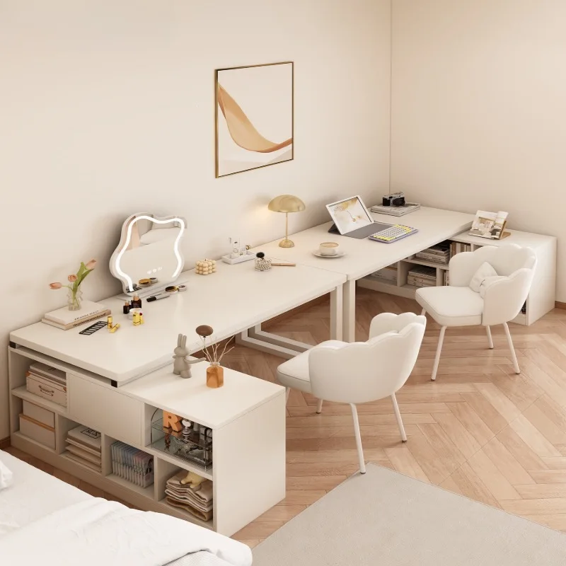 Computer desk desktop desk bedroom girls dresser corner desk bookshelf integrated table