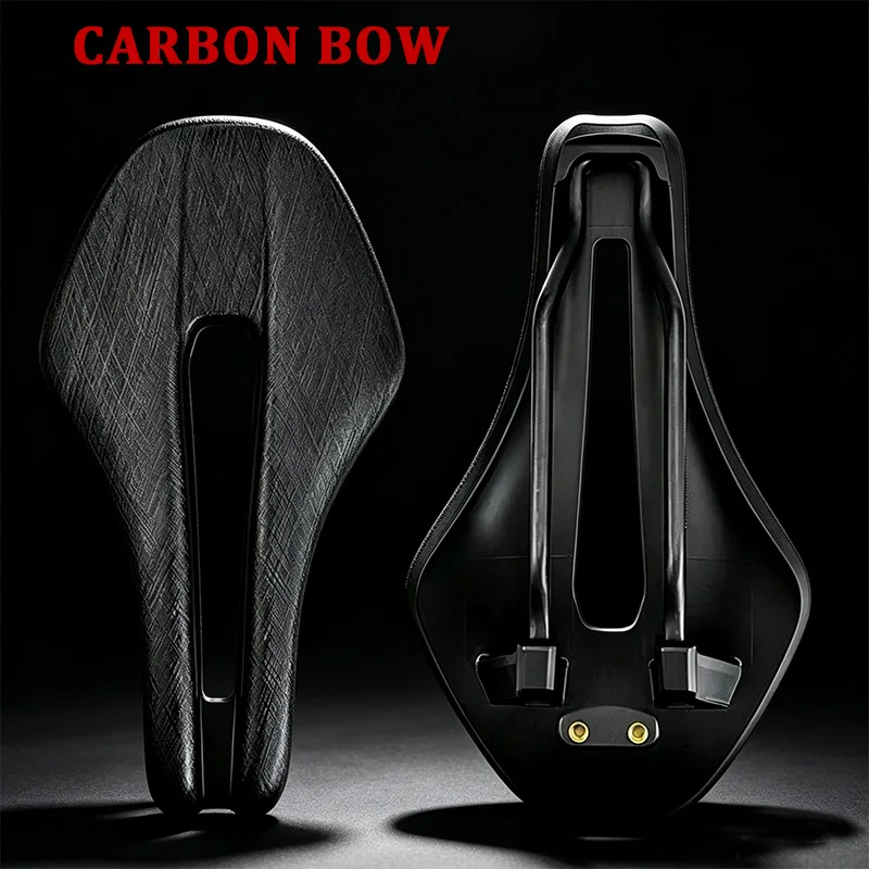 

BUCKLOS Triathlon Tri Bicycle Saddle Carbon Bow Super Light Seat Cushion Time Trial Road Cycling Seat 243*130mm Parts