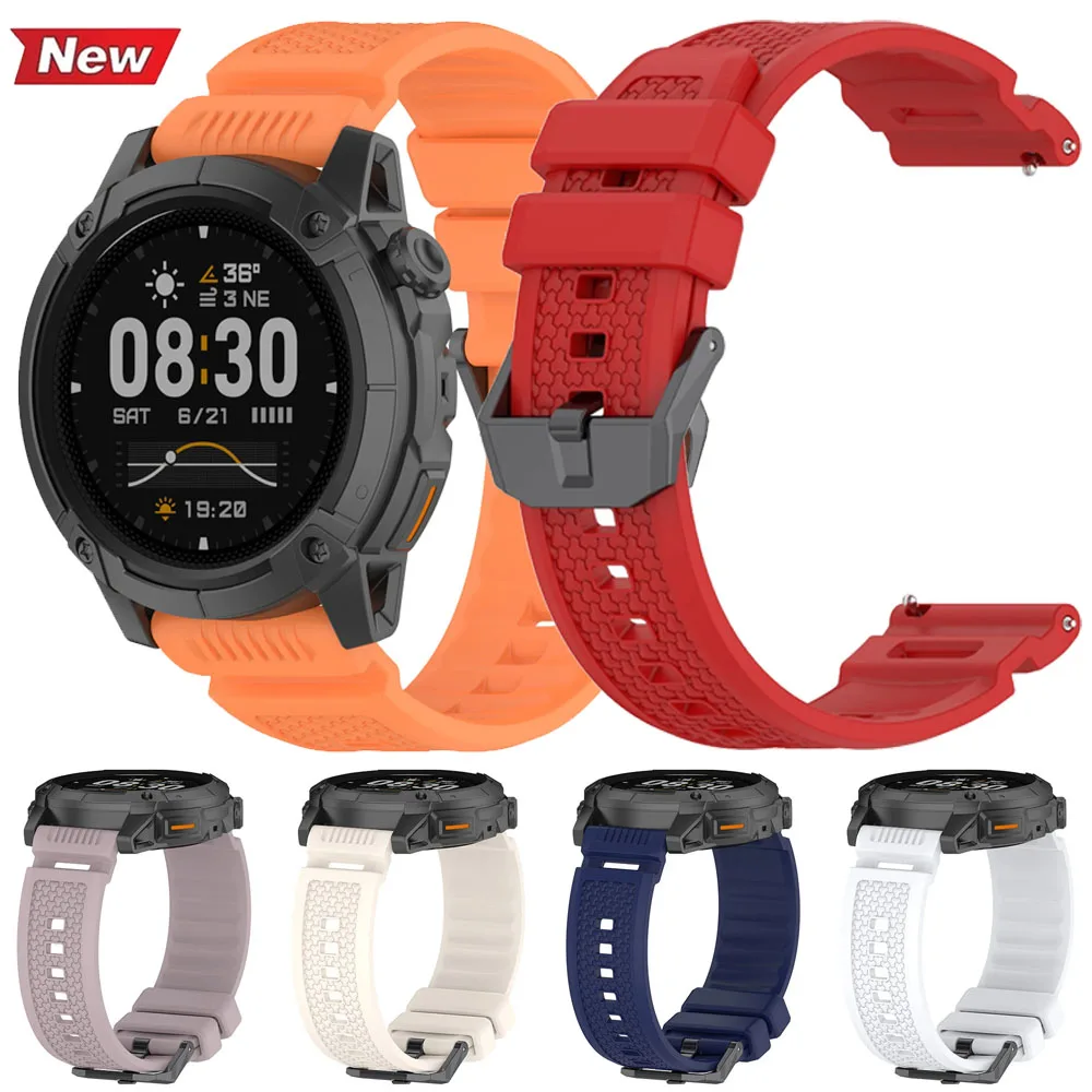 24mm Armor Silicone Band For COROS APEX 4 46mm Sports Comfortable Bracelet Wristband For COROS NOMAD Garmin Venu X1 Accessories