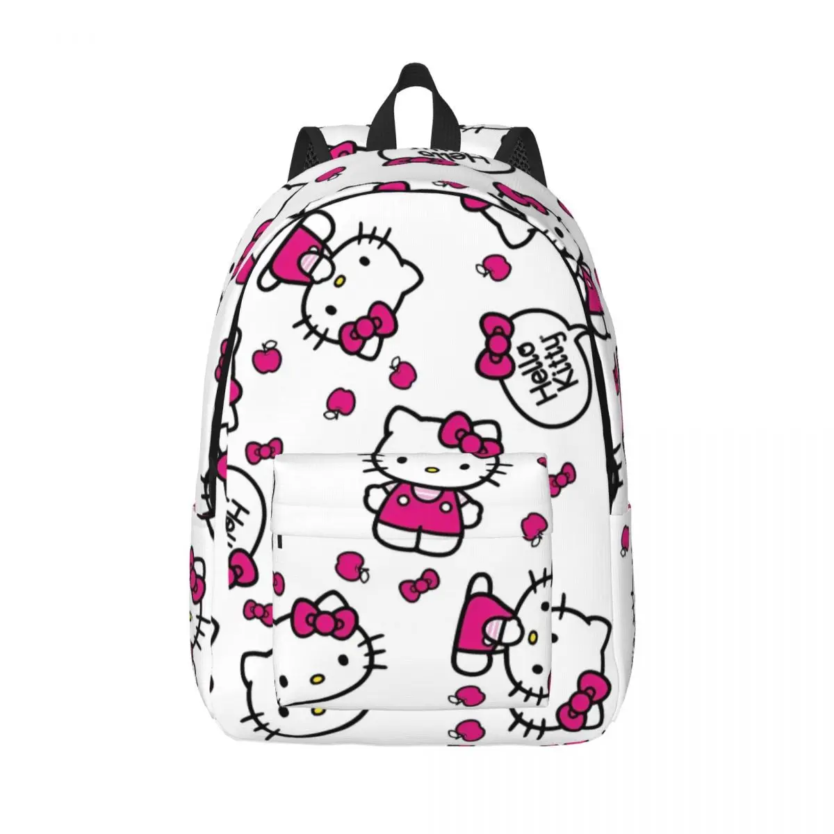 Hello Kitty Cute Cartoon Pattern for Men Women Student School Bookbag Canvas Daypack Middle High College Gift