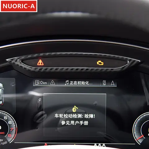 아우디 A6 C8 2019-2022 자동차 스타일링 인테리어 액세서리에 대한 스테인레스 스틸 대시 보드 프레임 장식 커버 트림