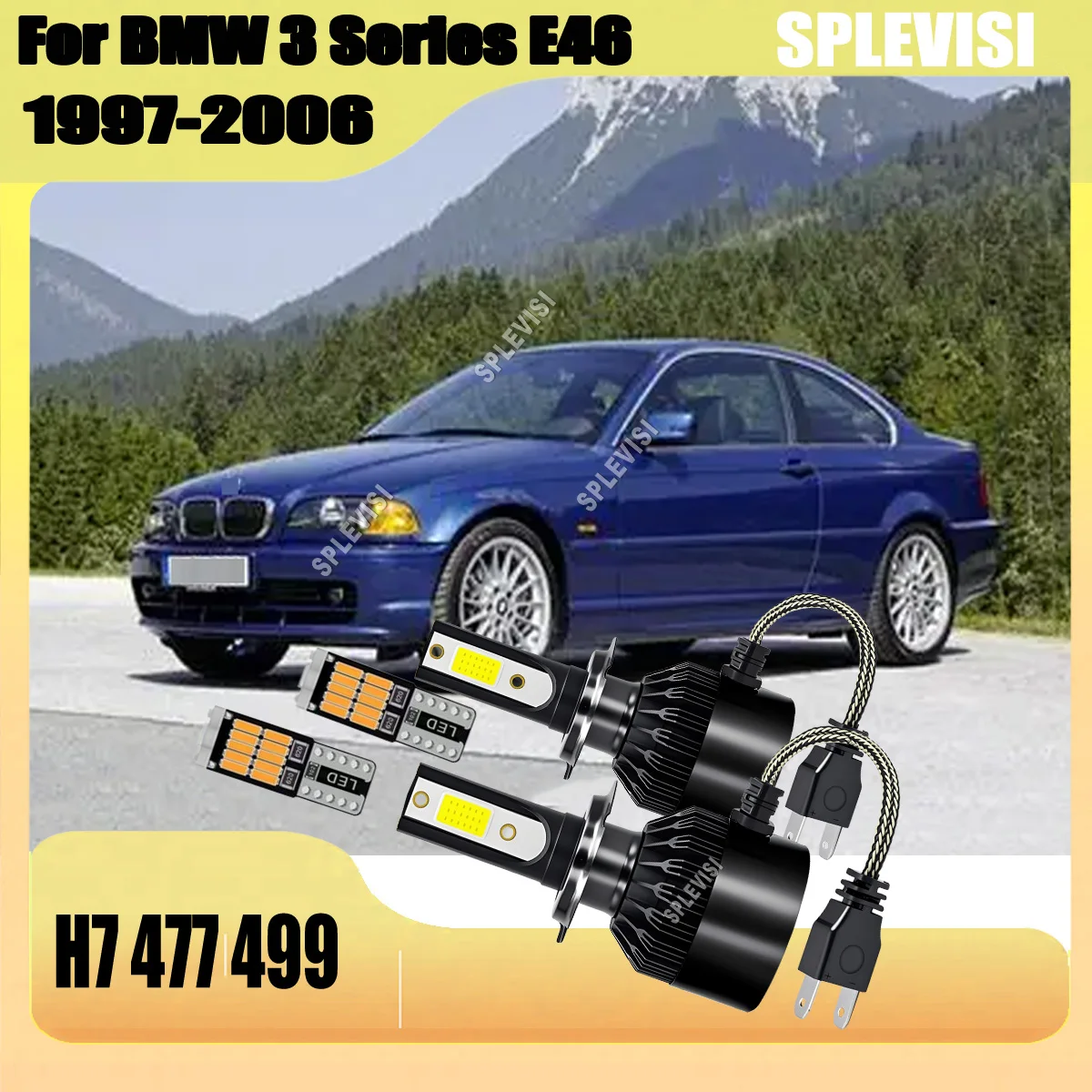 

LED White H7 6000LM Headlight High Low - Prevents Overheating and Premature Failure For BMW 3 Series E46 1997 1998 1999-2006