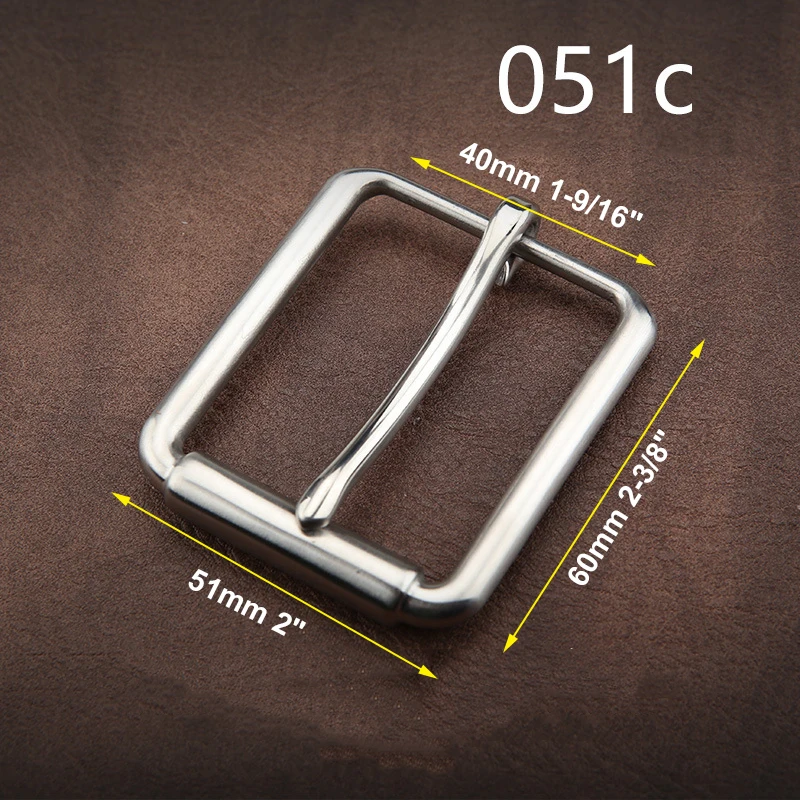 1pcs 304 Stainless Steel 40mm Belt Buckle End Heel bar Buckle Single Pin Heavy-duty For Leather Craft Strap Webbing Dog Collar