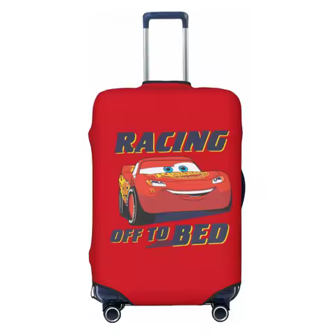Custom Funny Lightning McQueen Luggage Cover Protector Elastic Cars Travel Suitcase Covers