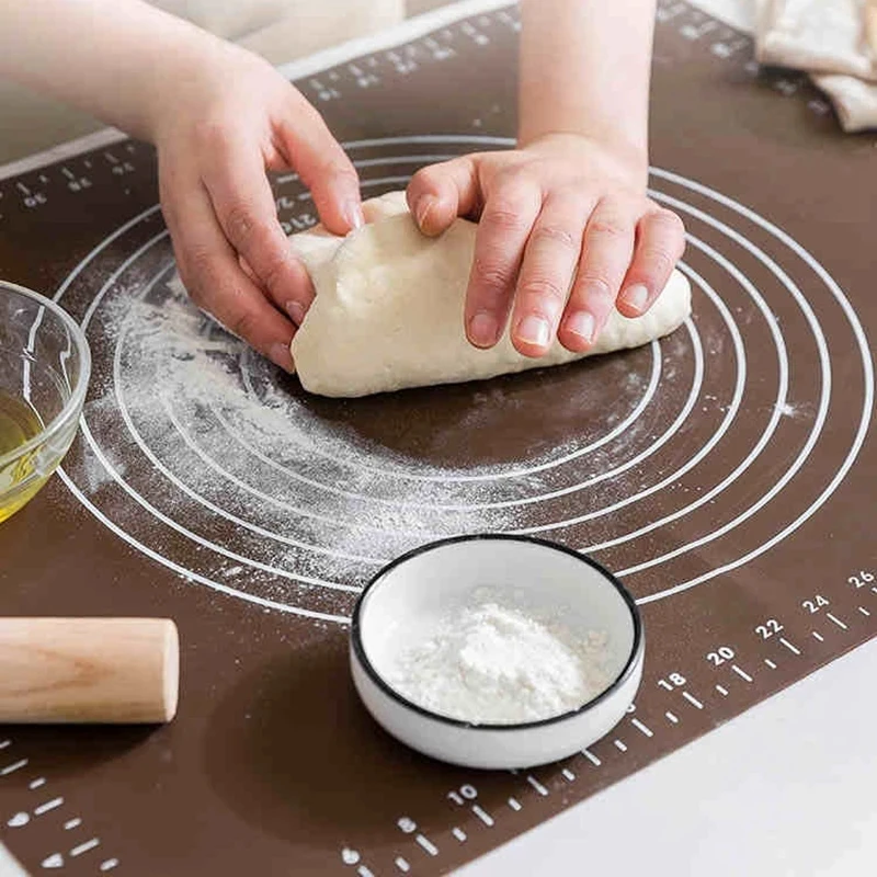 Baking Mat Silicone Pad Sheet Baking Mat For Rolling Dough Pizza Dough Non-Stick Maker Holder Kitchen Wholesale