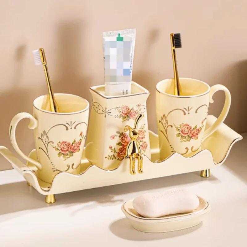 Accesorios de baño de mariposa, taza de enjuague bucal, jabonera, soporte para cepillo de dientes, botella de loción, artículos de tocador para el