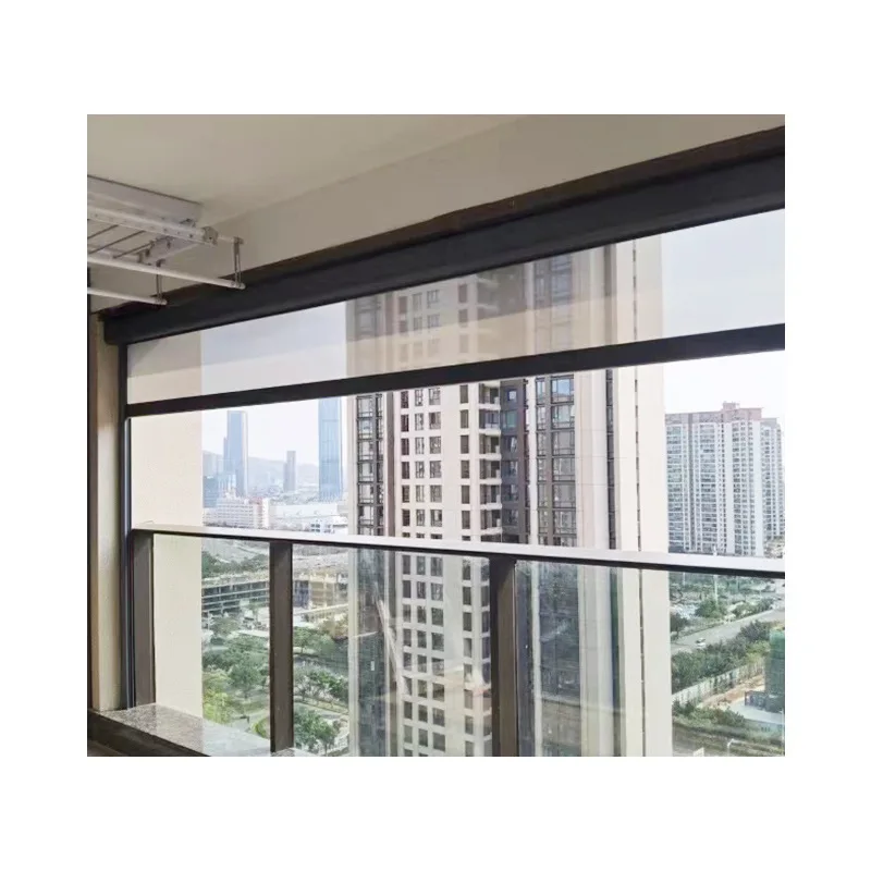 2025 في الهواء الطلق يندبروف البريدي المسار الستائر الدوارة الآلية الكهربائية