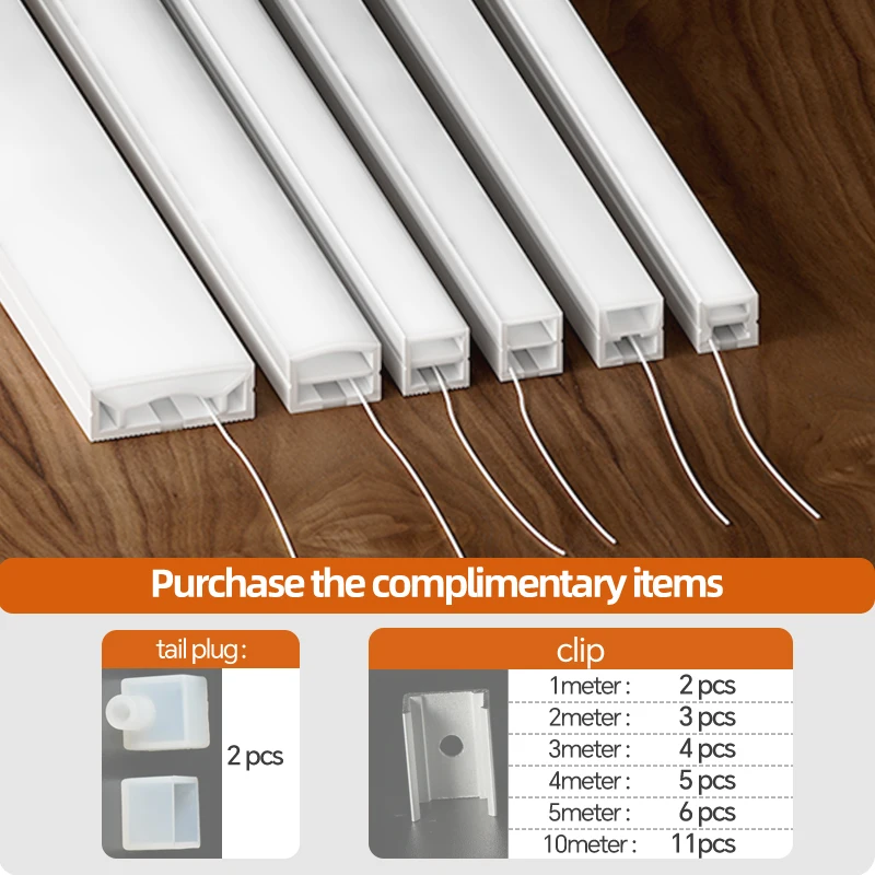 Tubo de silicone LED luz neon branca 1-10 metros lâmpada dobrável e moldável à prova d'água para decoração de contorno de máscara