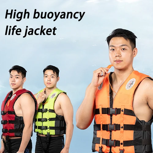 Imagen 2 del producto Chalecos salvavidas de emergencia para Control de inundaciones para adultos y niños, chalecos salvavidas de espuma profesionales para pesca de alta flotabilidad, flotabilidad Ve