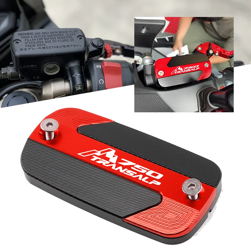 2023 2024 2025 Fit For HONDA TRANSALP XL 750 XL750 Motorcycle CNC Aluminum Front Brake Reservoir Fluid Tank Cover Oil Cup Cap