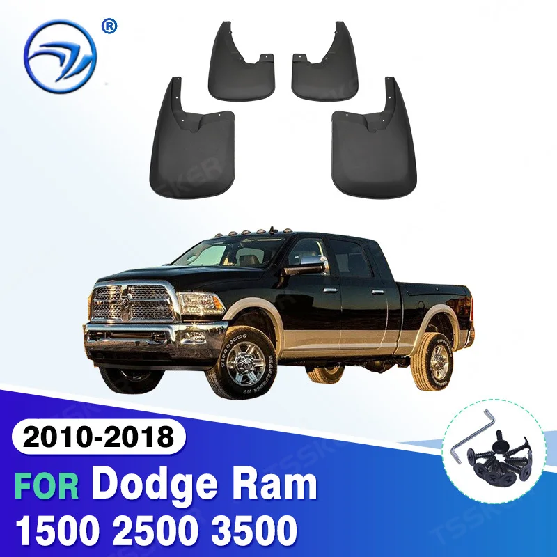 Para dodge ram 1500 2500 3500 2010-2018 4 pçs novo respingo guar mud guards mud flaps fender estilo do carro acessórios automóveis