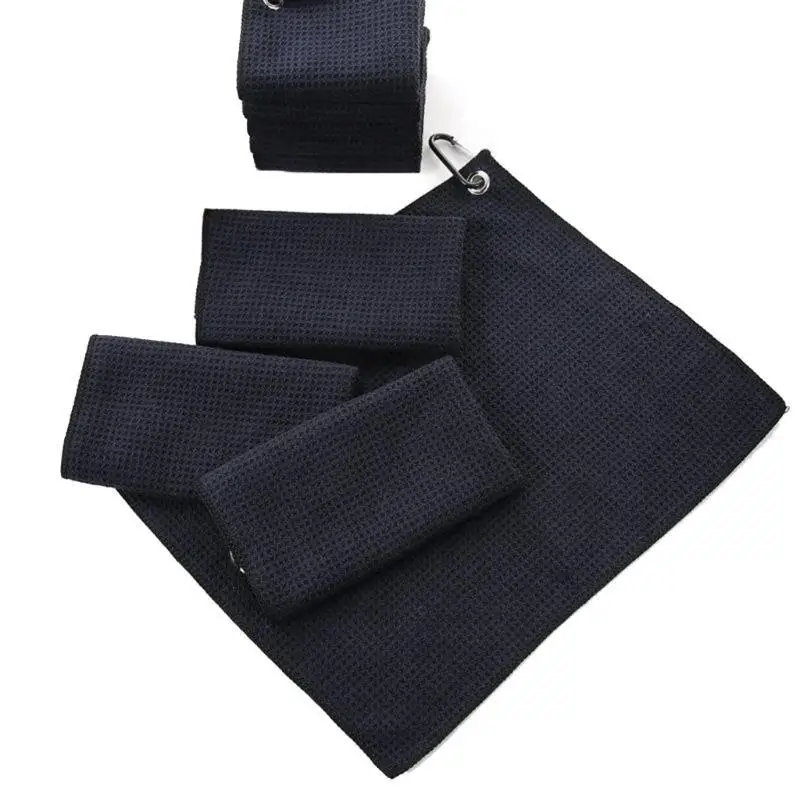 

652F Microfiber Golf Towel Pattern Golf Towel Golf Cleaning Towel Gift Black