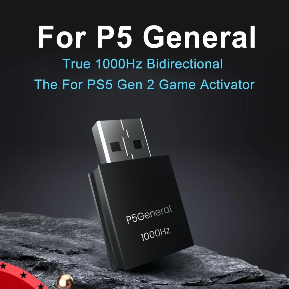 P5General Plug-and-Play Controller Converter with 1000Hz Bidirectional Gamepad Converter USB Receiver for Raspberry Pi Keyboard