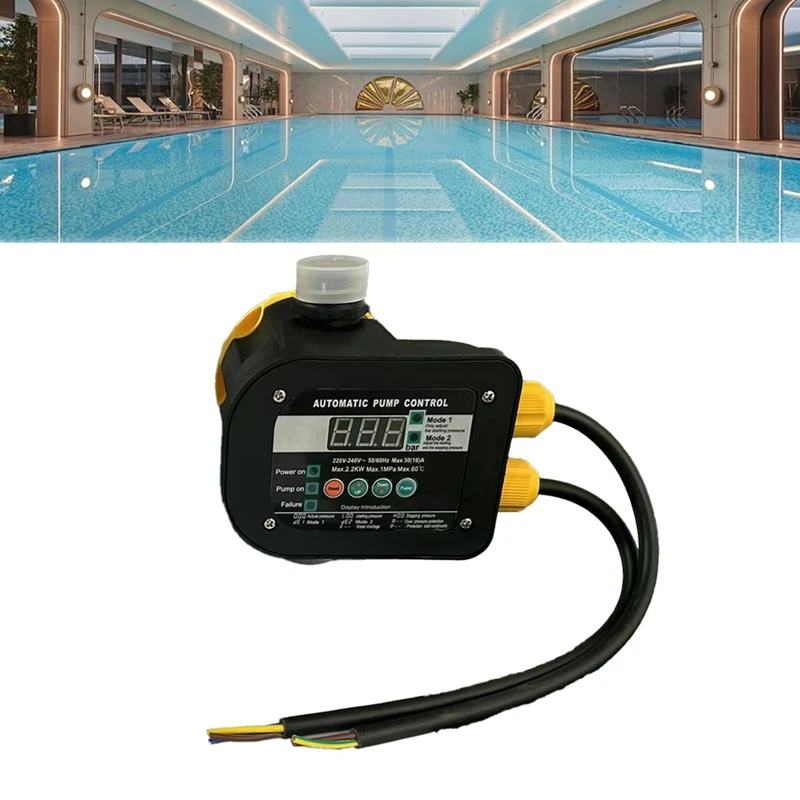 Smart Pump Controller,2 Modes Digital Display, Waterproof IP65,Adjustable Pressure,High Power For Home,Garden,Industrial