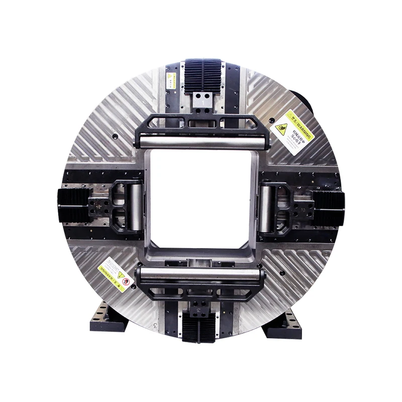 Professional Four-jaw Fully Enclosed Structure 365mm Hollow Pneumatic Rotary Chuck for Heavy   Tube Cutting Machine