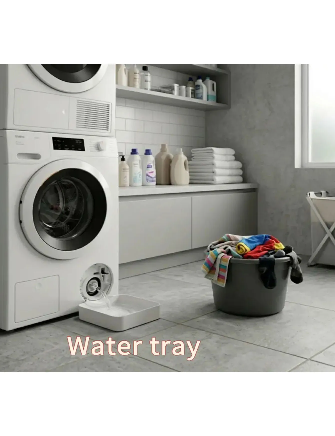 Washing Machine Drain Funnel - Used to Clean the Drip Tray of the Fluff Filter, Preventing Water Leakage in the Laundry Room