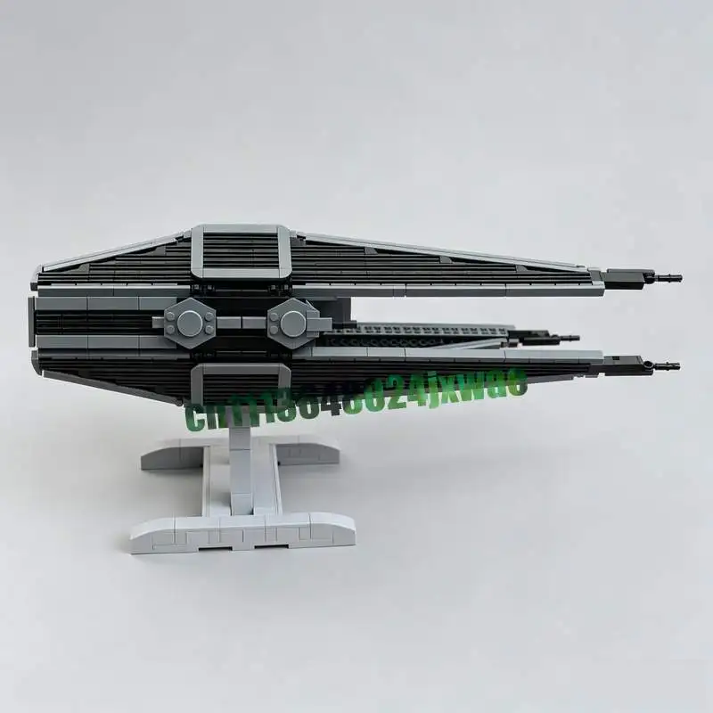 1324Pcs Sci Fi Space Superiority Fighter Jet Model Moc Custom Building Blocks Diy Assembly Toy Creative Educational Gift Display