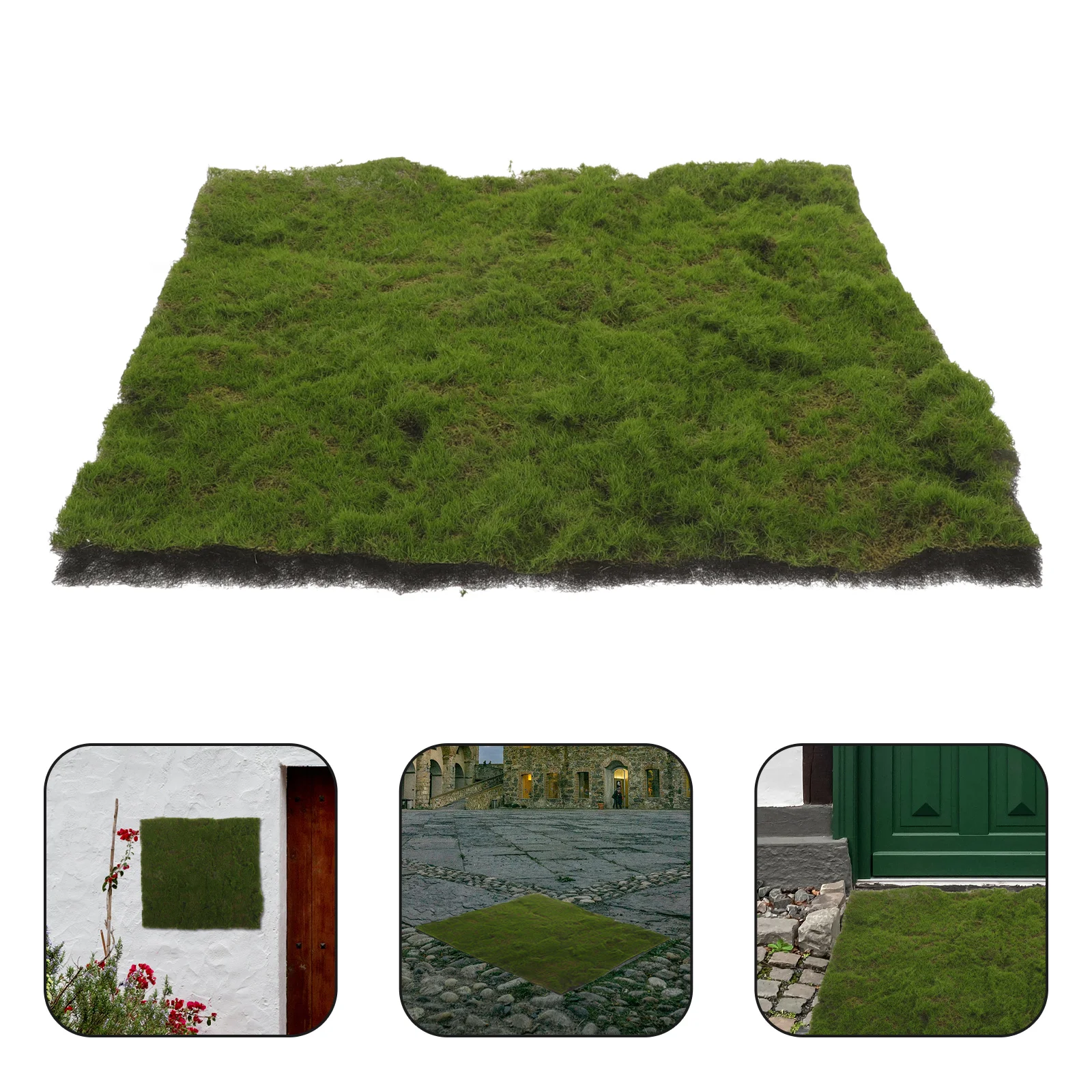 

Simulated Moss Lawn Artificial Turf Decorative Green for Decorating Foam Fake Grass Cuttable Mat Sand Wall