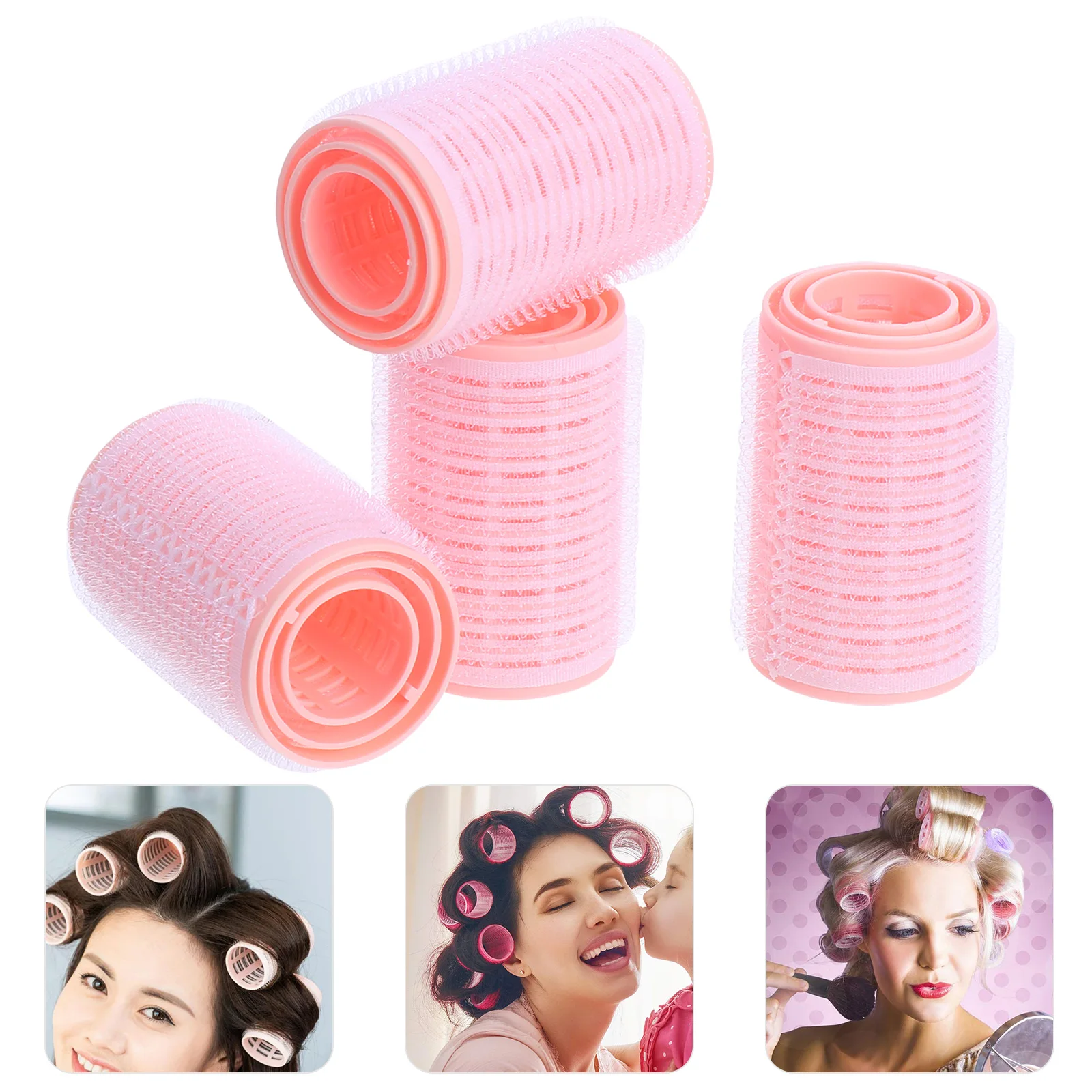 

12 Pcs Roller Self Adhesive Portable Curler Salon Styling PP Material Wet Salon Hair Curler Dry Rollers Home Travel Use