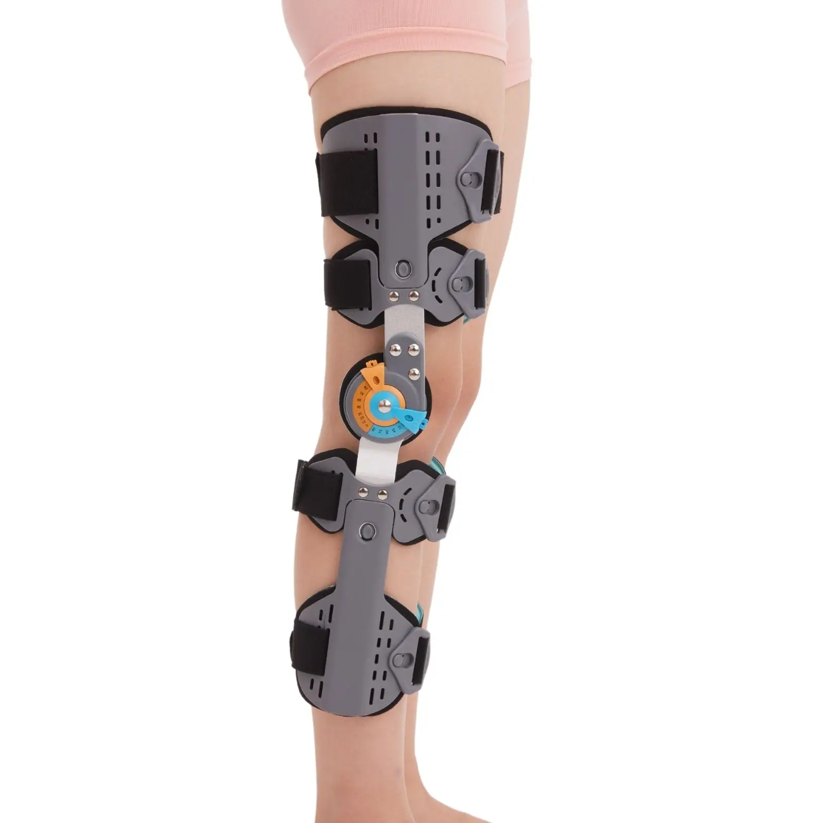 Hinged Knee Brace ROM Post Op Adjustable Knee Stabilization for ACL, MCL, PCL, Knee Pain, Orthopedic Support Immobilizer