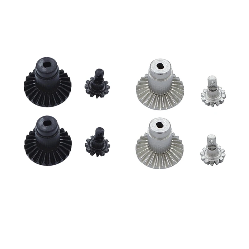 For FMS FCX24 4Pcs Steel Front And Rear Axle Gear Drive Shaft Gear 1/24 RC Crawler Car Accessories Kit Silver