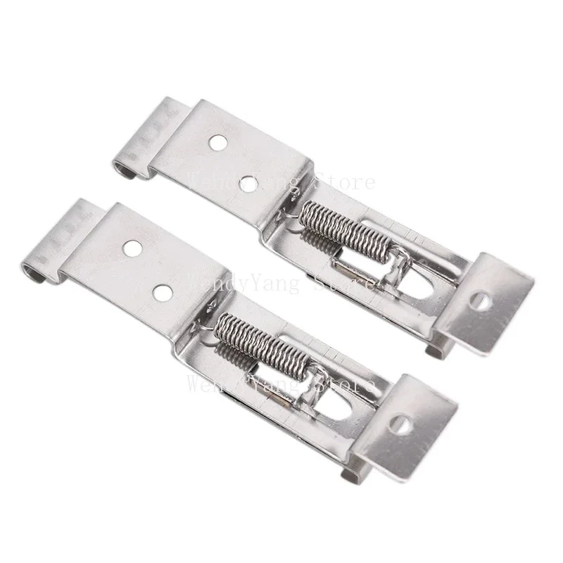 2pcs Car License Plate Frame Holder Trailer Number Plate Clips Spring Loaded Stainless Steel Bracket Cars