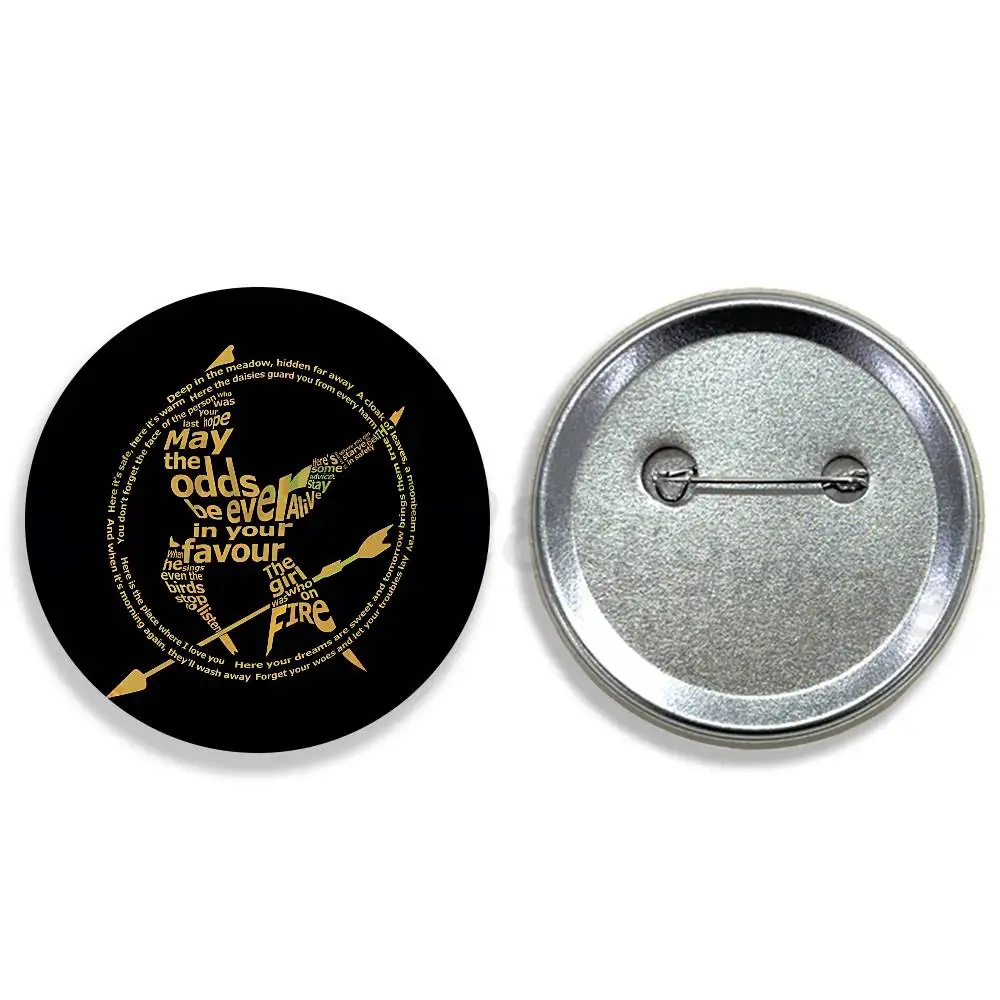 The H-Hunger G-Games 58mm Badge Brooches on Backpack Clothes Handmade Round Enamel Pins for Jewelry