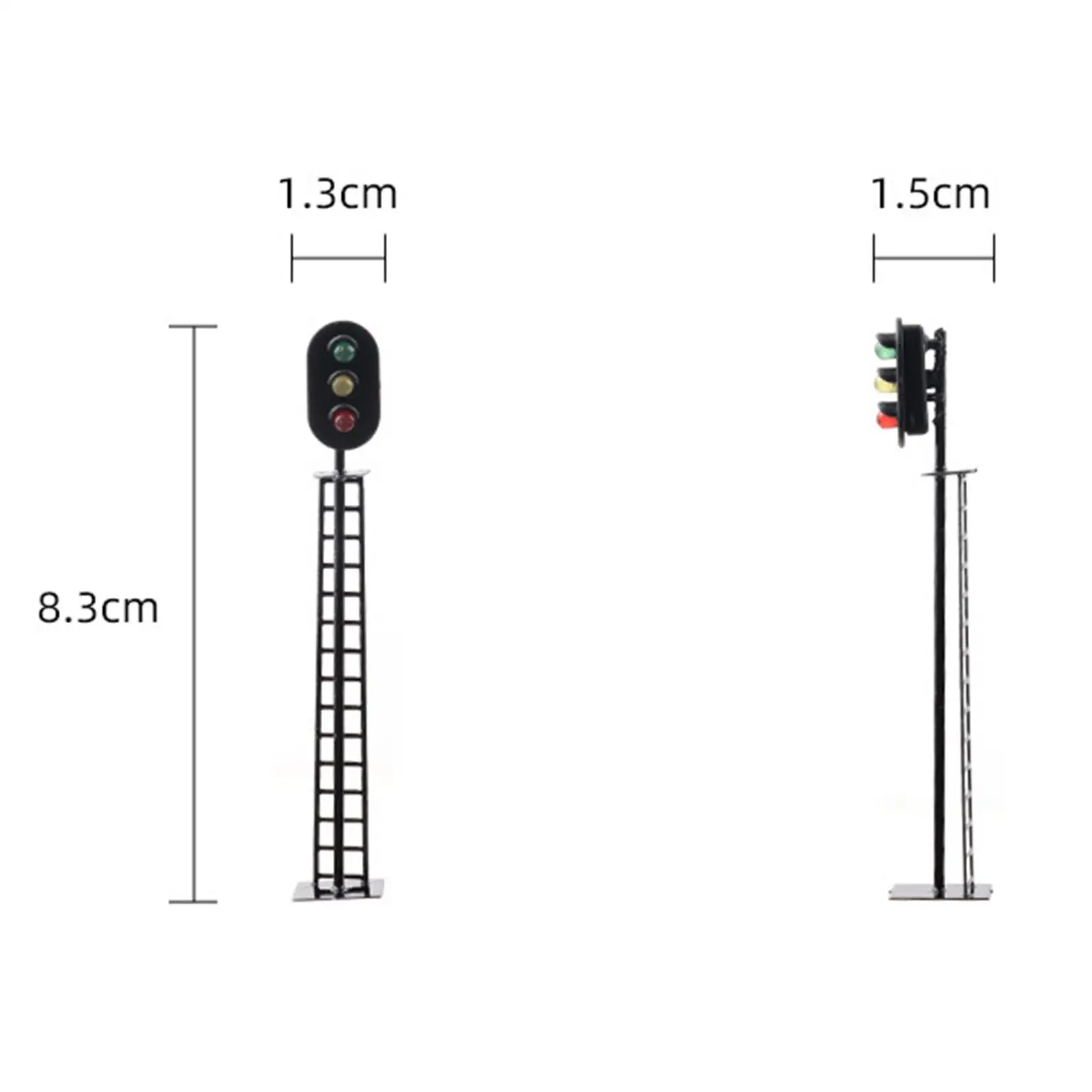 3 stuks DIY verkeerslichten 1:87 HO schaal verkeerslicht lamp licht model