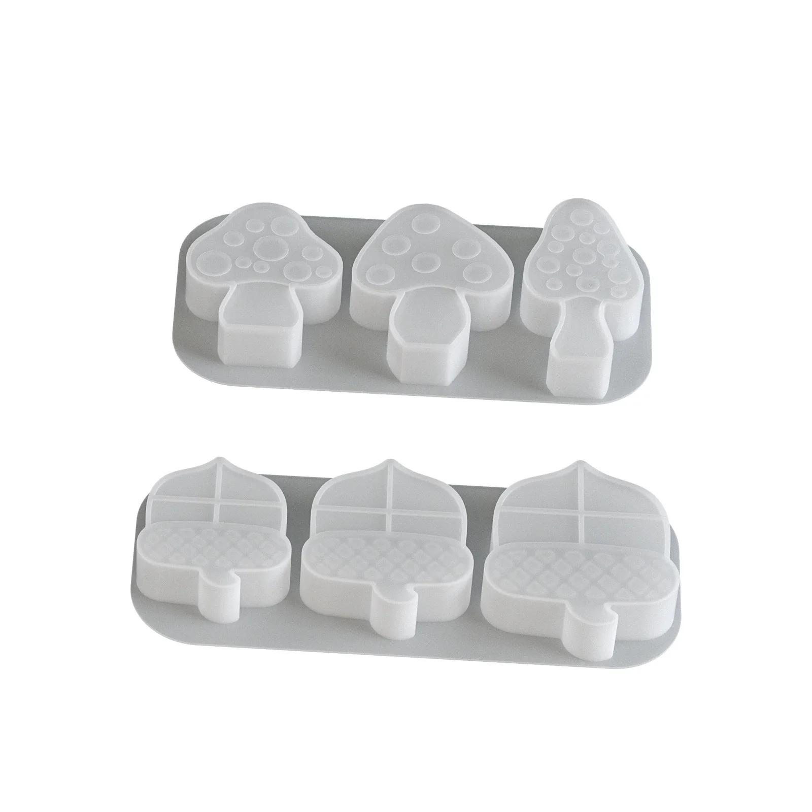 

2 Pcs Hand Mushroom Posture Mold Holder Household Beeswax Molds for Candles White Moulds Silicone Miss