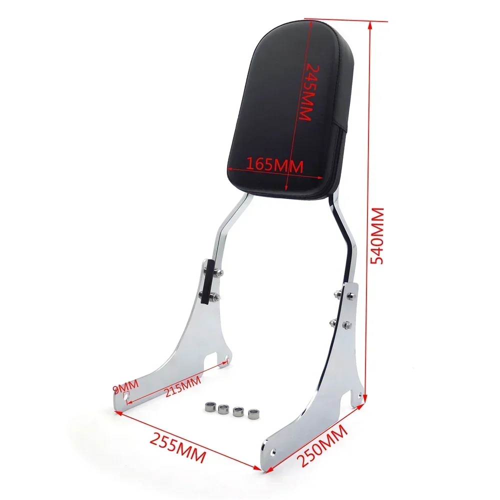 

Chrome Motorcycle Flame Backrest Sissy Bar Leather Pad for Kawasaki 1996-2005 Vulcan 800 Classic VN800