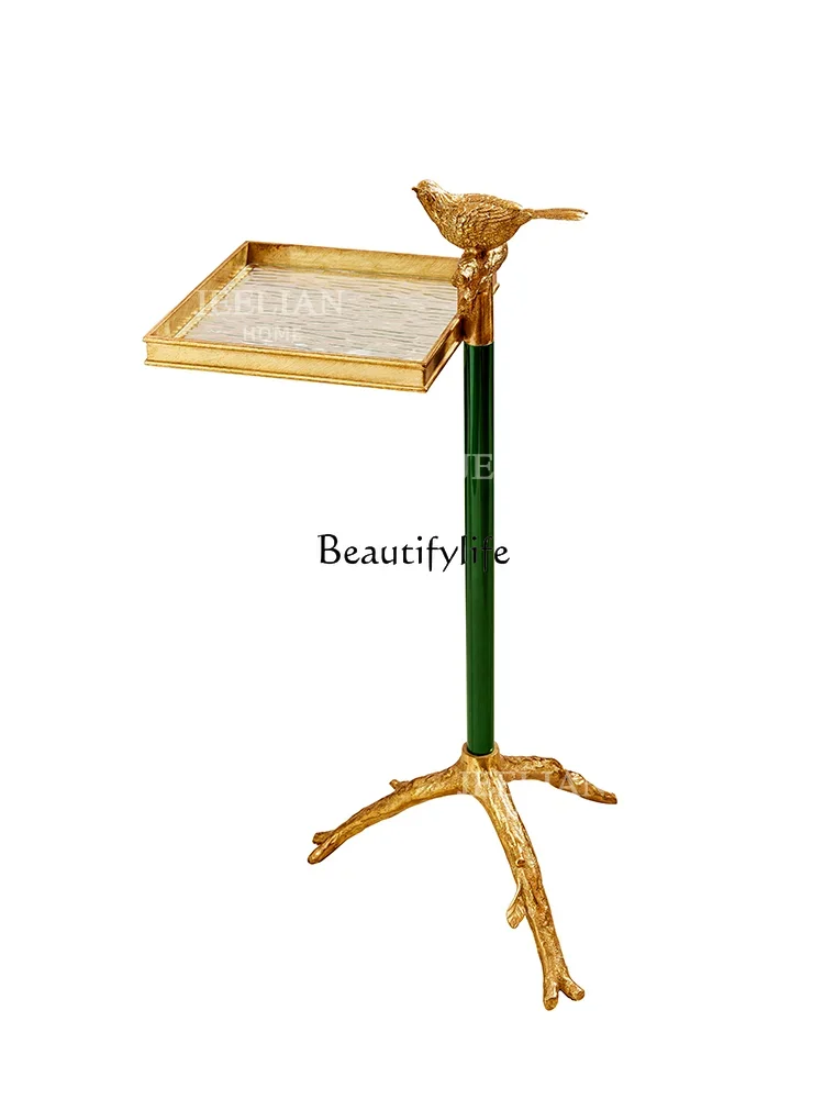yj57 European-Style Italian-Style Light Luxury Copper Art Side Table Corner Table Living Room Sofa Leisure