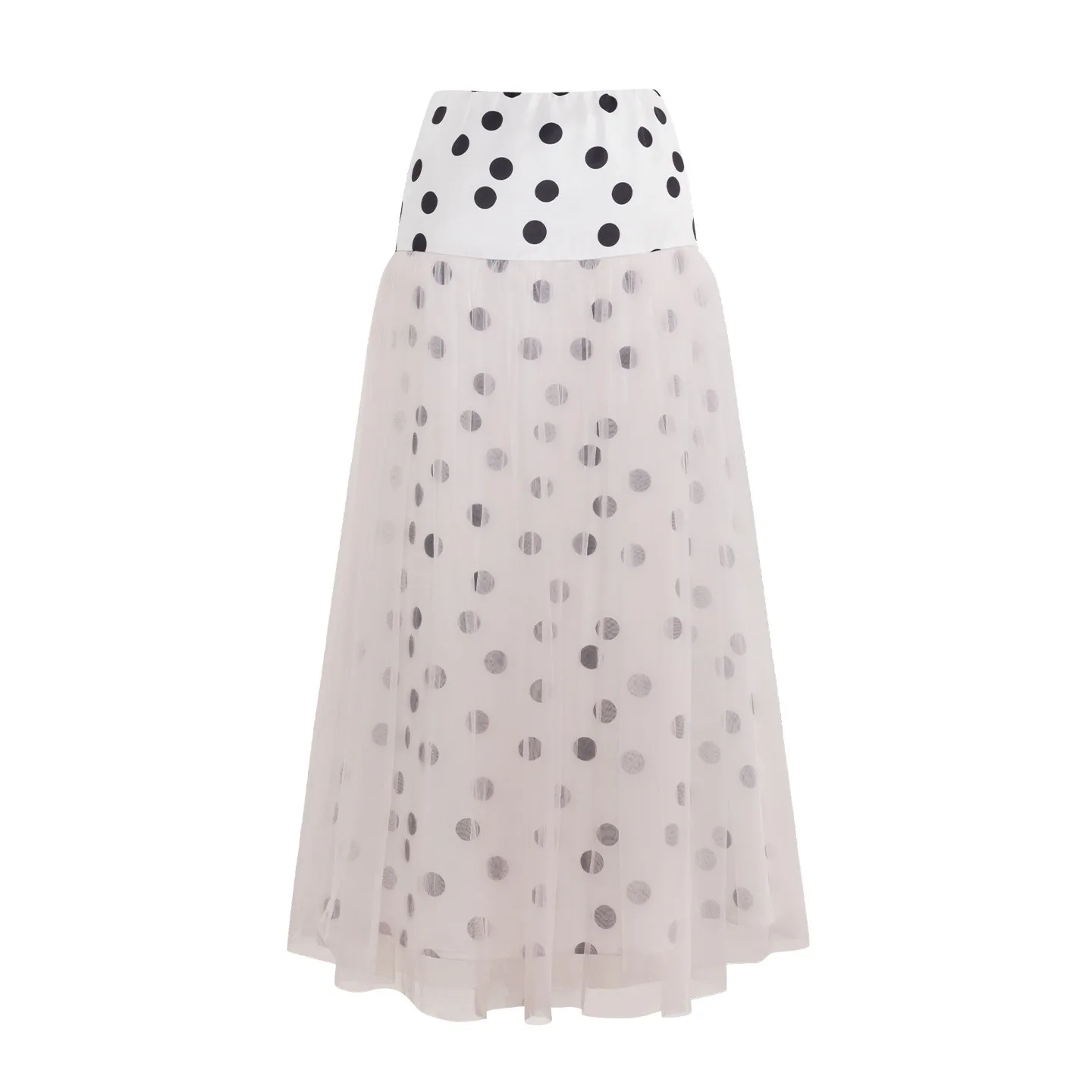 AEL Original Französischer Eleganter A-Linien-Rock 2026 Neuer Sommer-Mesh-Rock mit lockerem Polka-Dot-Muster für Damen – Detail 6