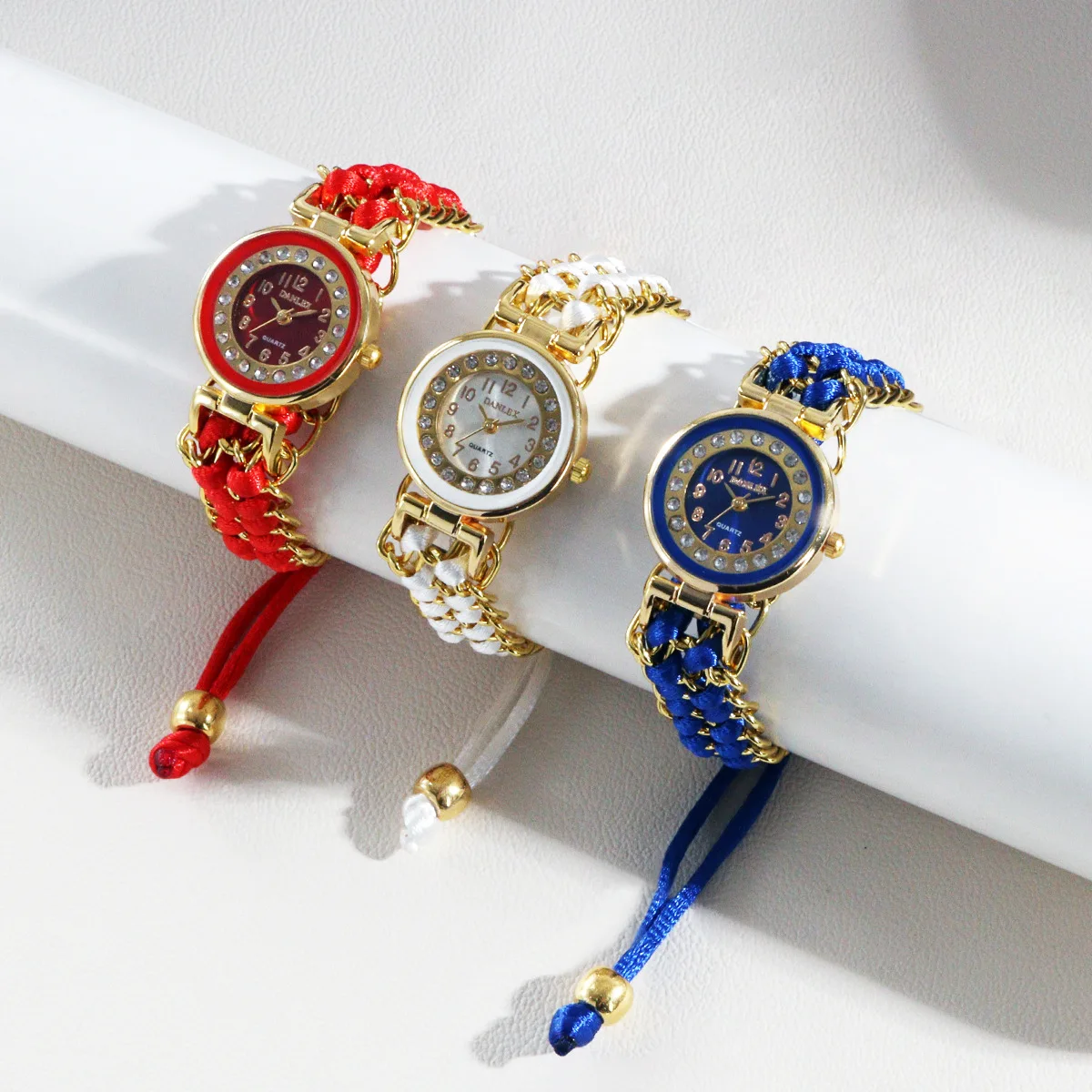 10 шт./лот, модные женские часы, вязаная веревка, цепочка с обмоткой, аналоговые кварцевые наручные часы, простые женские повседневные часы, подарок