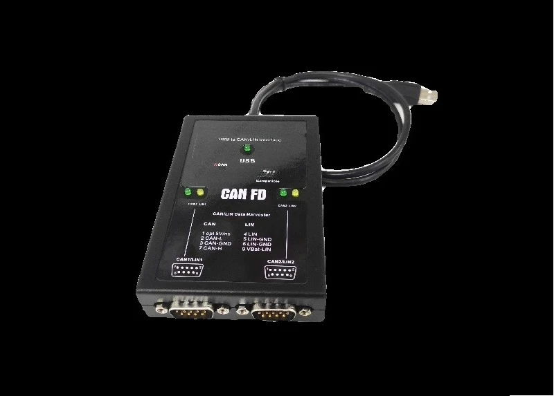 Dual Channel LIN Analyzer Pro, USB To CAN FD Bus Adapter, High-Speed Mbps Compatible with UCAN/PCAN 12