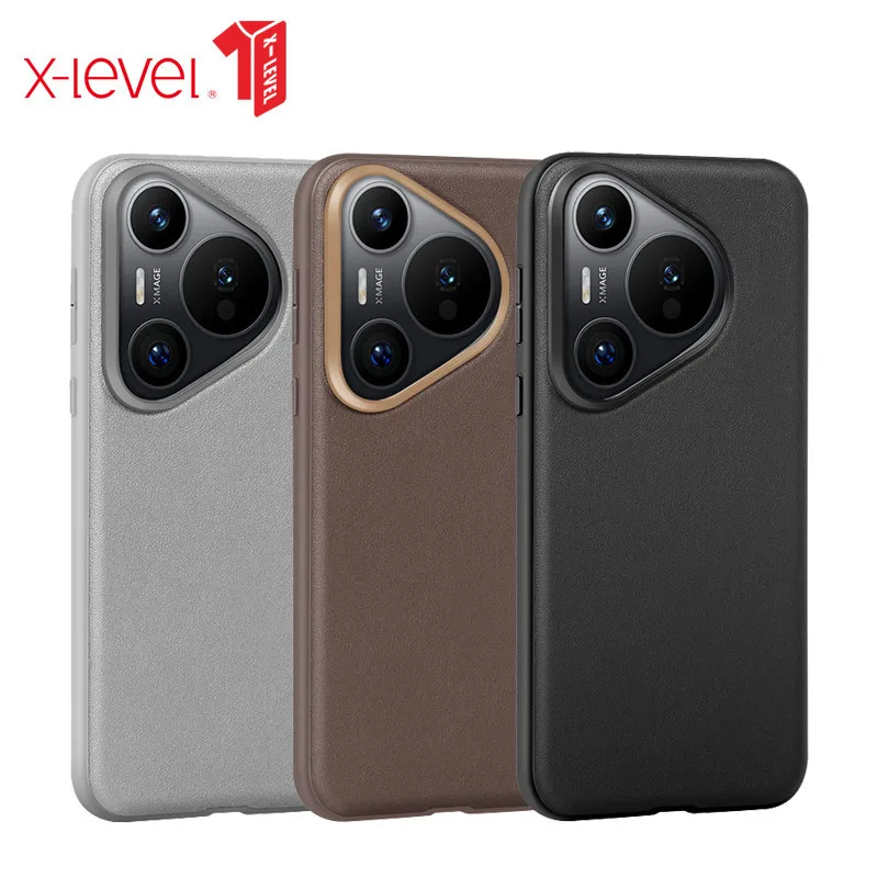 

For Huawei Pura 70 Pro Plus / 70 Ultra Cooling Case X-Level Vintage PU Leather Heat Dissipation Phone Cover