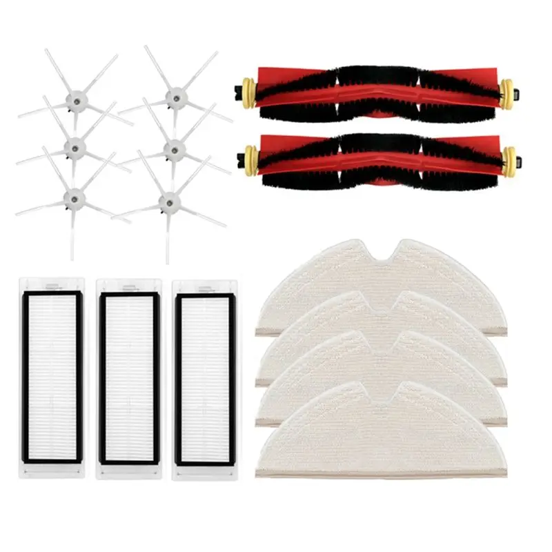 

ABUI-Main Side Brush Hepa Filter Mop Kit For Mi Vacuum 1S Robot For Roborock S50 S51 S55 S6 T4 T6 T60 T61 T65 Parts