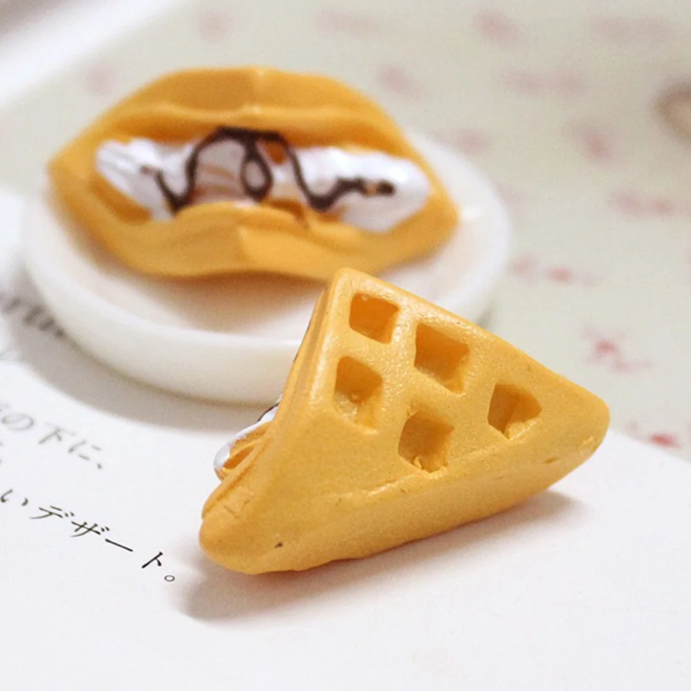 12pçs acessórios de modelo de muffin de resina, simulação de quebra, bolo, sorvete, material artesanal diy para telefone de cabelo