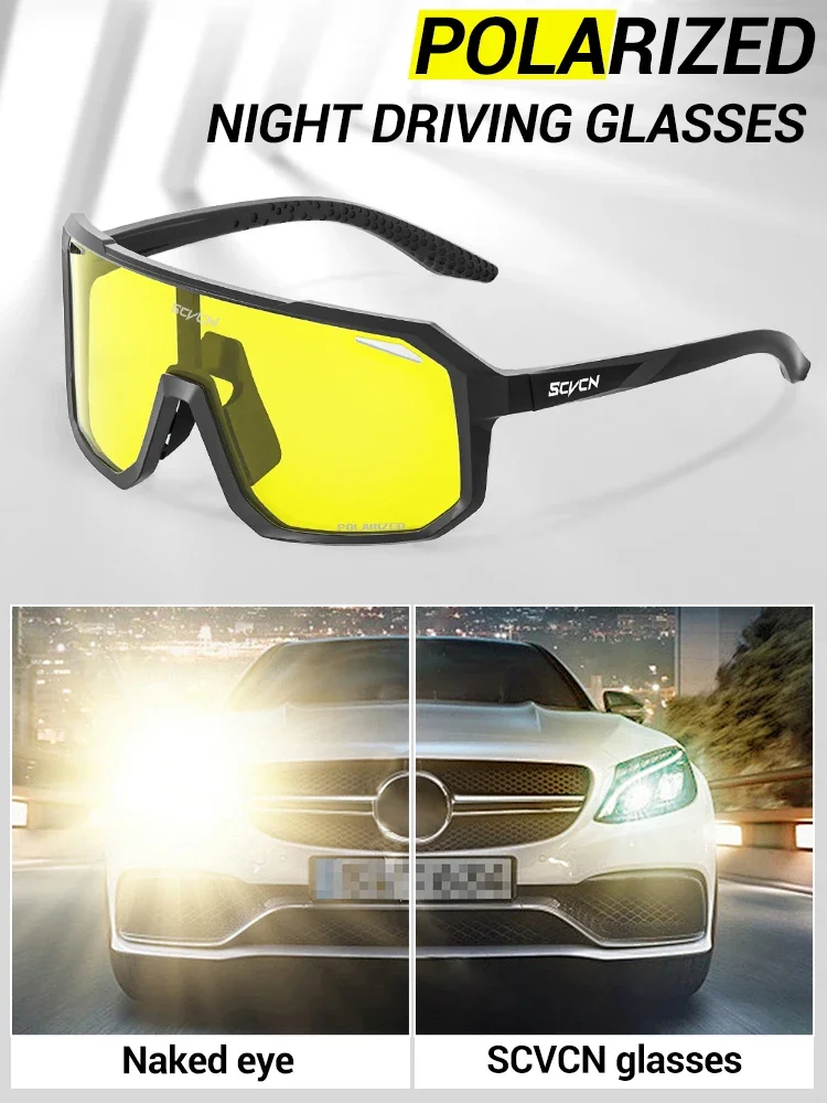 AliExpress Scvcn Night Driving Glasses Polarized Day UV400 Reduce Glare Clear Vision Safe Driving Durable Design Improve Driving Experience