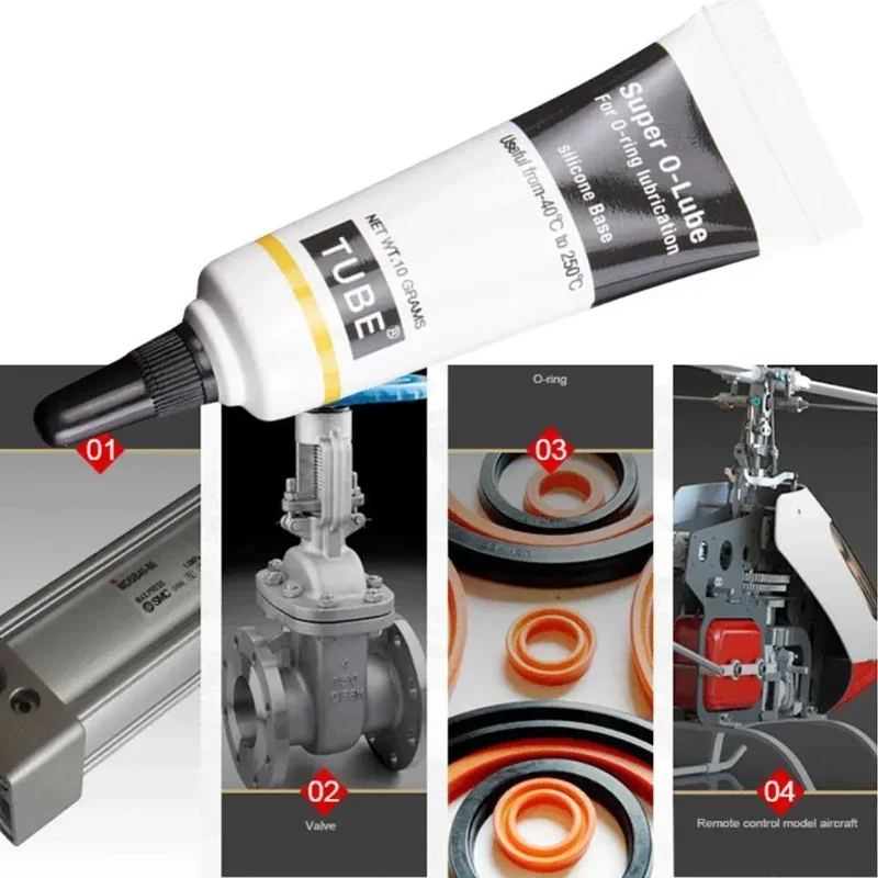 10g Silicone Grease Lubricant Home Improvement Hardware Waterproof Super O-ring Bearing gear Coffee Machine Lubrication White