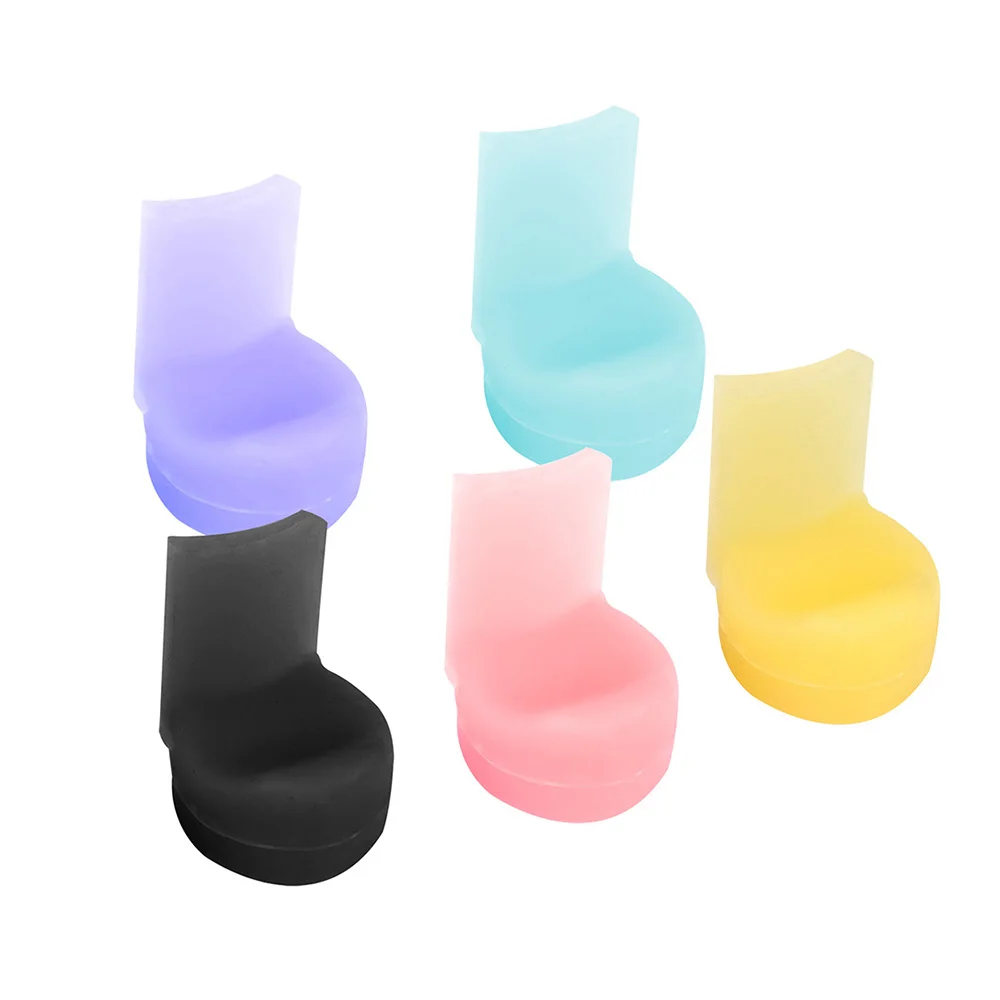 IRIN 5-Pcs Clarinet Thumb Pad Long Handle Soft Silicone Thumb Pad Round Color Thumb Pad Woodwind Musical Instrument Accessories
