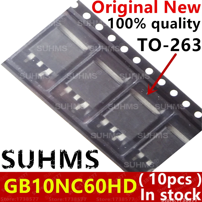 (10piece)100% New STGB10NC60HD GB10NC60HD TO-263 Chipset