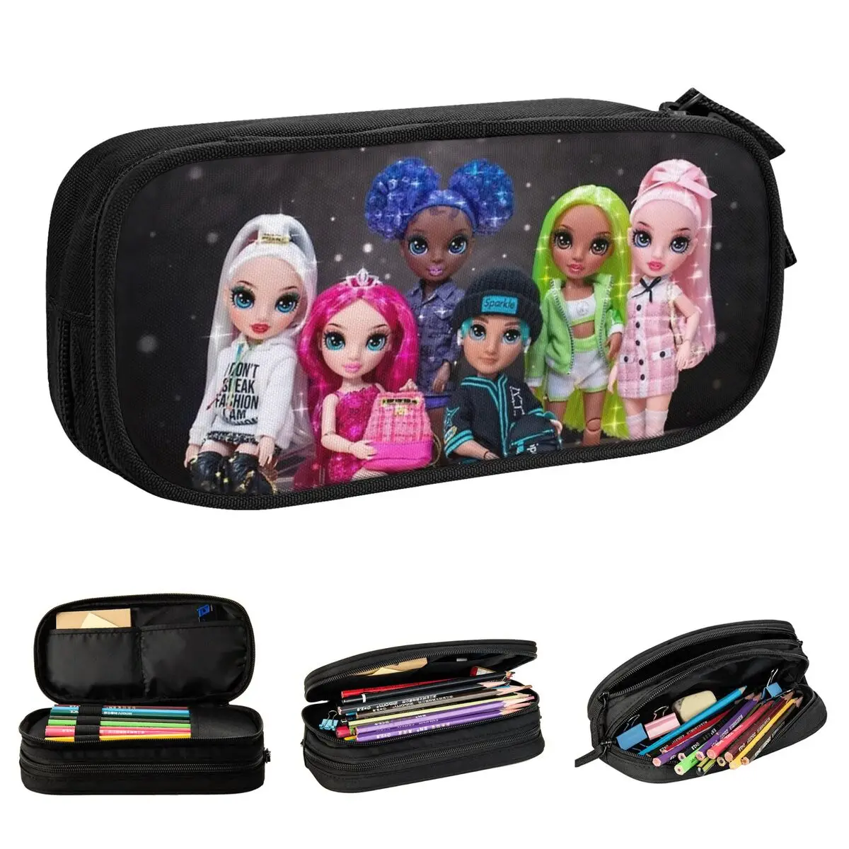 Kotak Pensil Tinggi Rainbow Jr Tas Tempat Pena Baru Tempat Pensil Hadiah Perlengkapan Sekolah Penyimpanan Besar Siswa