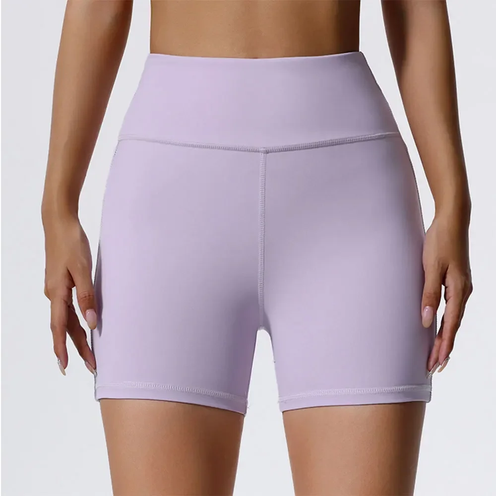 Women Sports Short Pocket Yoga Legging Shorts Squat Proof High Waist Fitness Tight Shorts Quick Drying Cycling Workout Gym Short