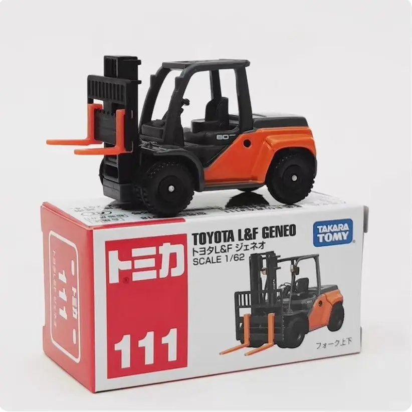 TAKARA TOMY Tomica Diecast Alloy Car Model 111 Toyota Forklift Engineering Vehicle Toy for Boys