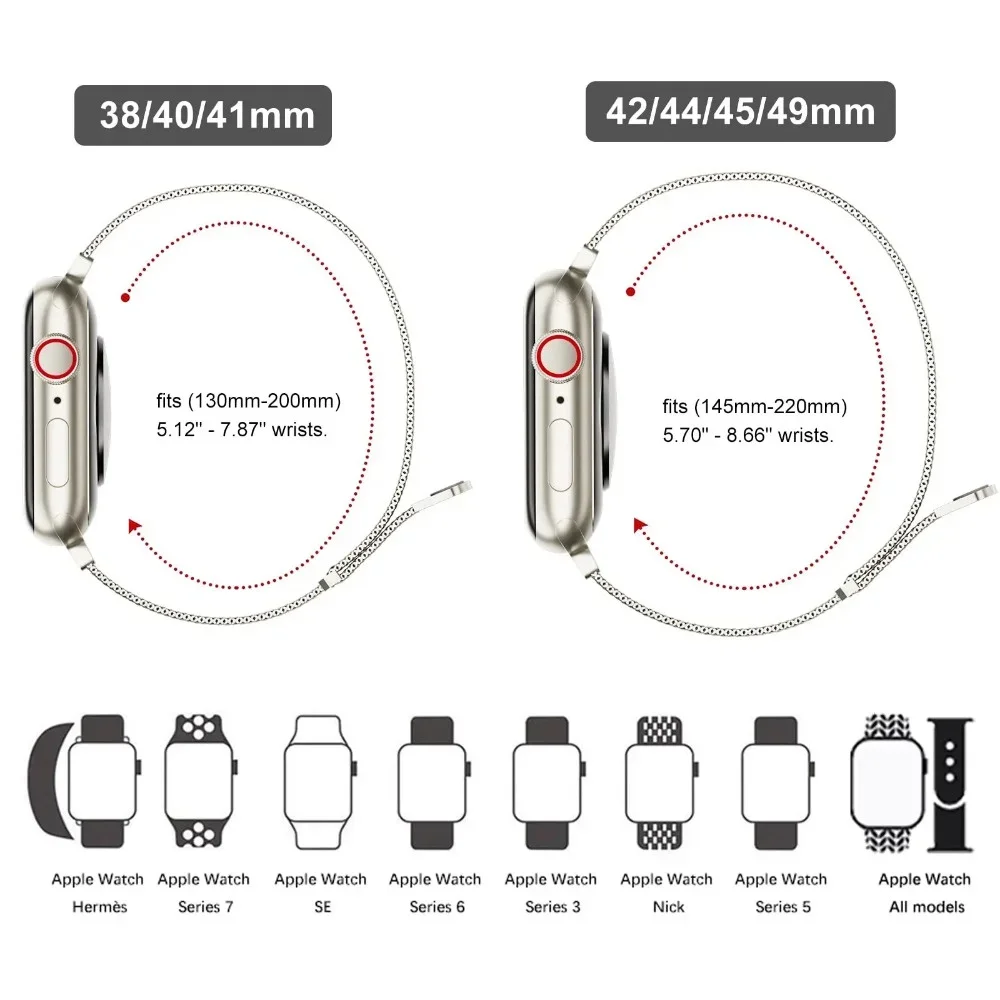 Milanese-Gehäuse+Armband für Apple Watch Band Ultra 49 41 40 44mm 38mm 46mm TPU-Bildschirm für iWatch Serie 10 9 8 7 6 SE 5 4 Correa 42 – Detail 15
