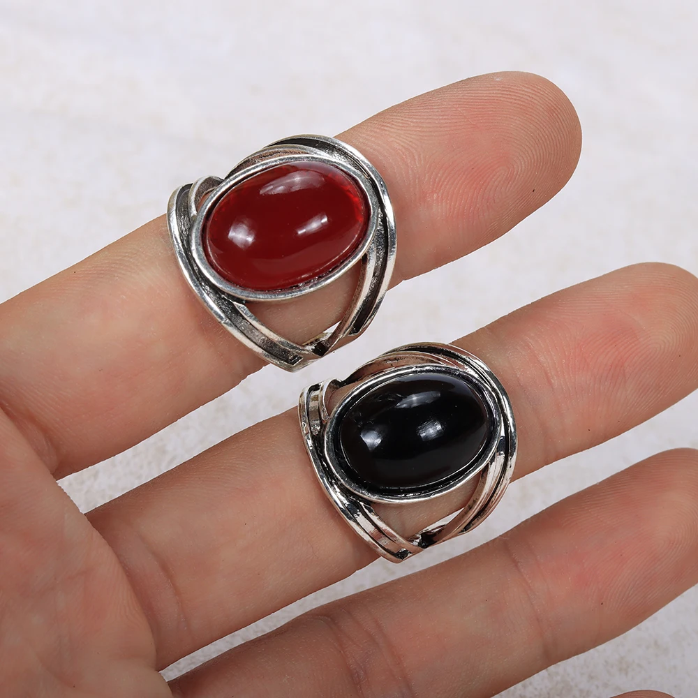 2024 NEW Fashion Elegant Vintage Big Stone Rings for women men Vintage Sculpture Flower Finger Rings