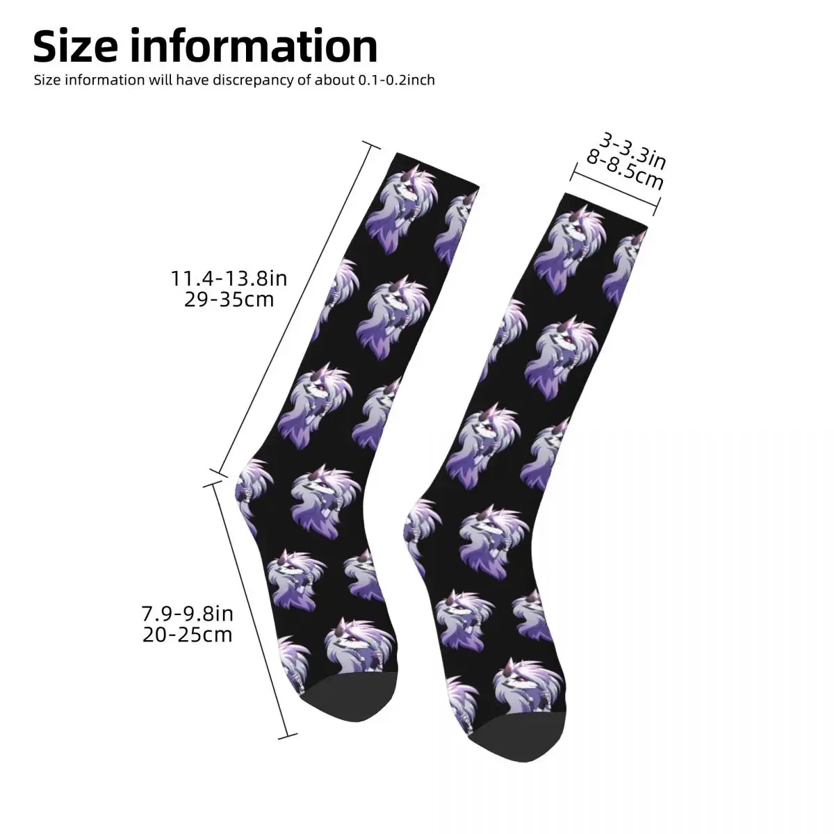 Helluva Boss Loona Socks Harajuku Sweat Absorbing Stockings All Season Long Socks Accessories for Man's Woman's Gifts