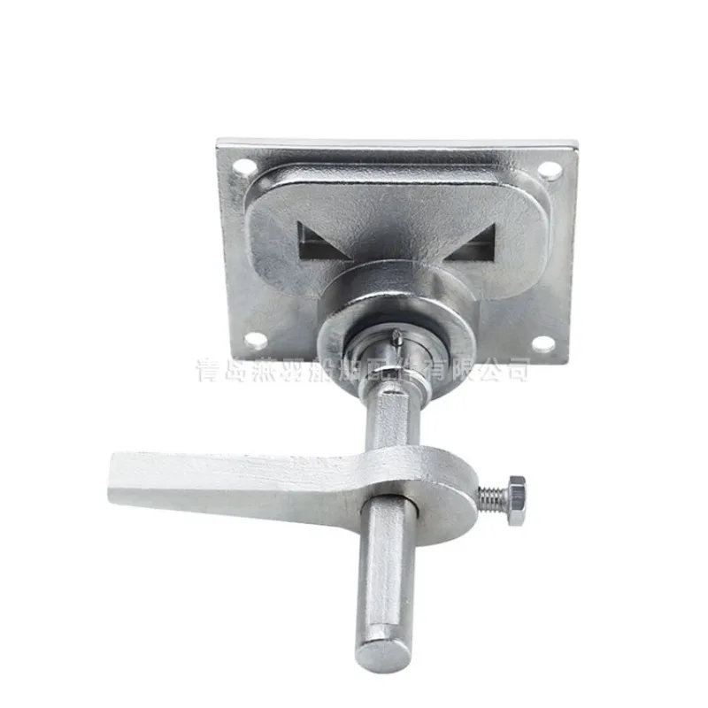Square floor lock, marine deck storage pull ring lock, yacht and ship handle lock pull ring hardware accessories