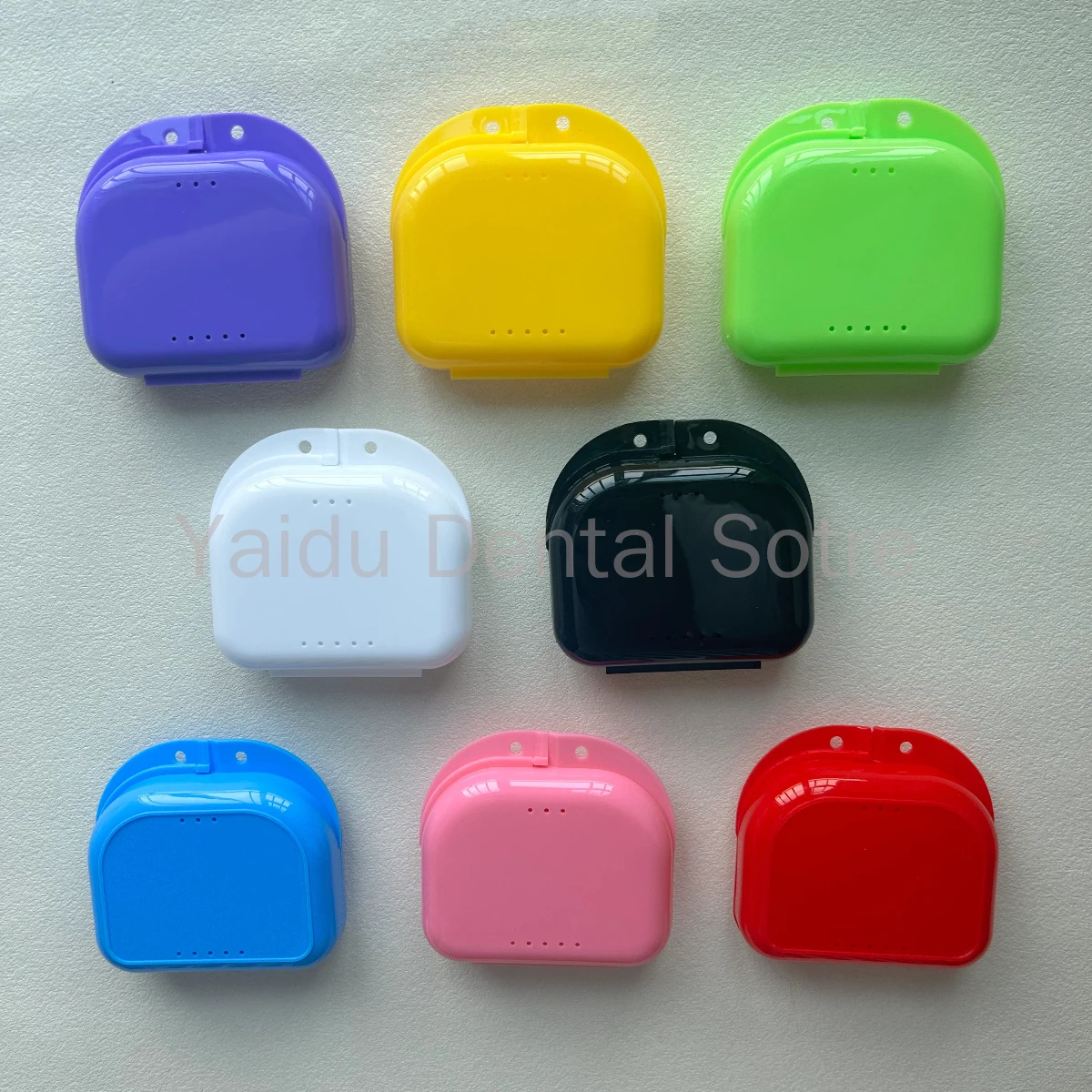 Lot de 50 boîtes de rangement pour prothèses dentaires, étuis pour prothèses partielles, contenants pour prothèses orthodontiques, boîtes pour appareils dentaires et protège-dents