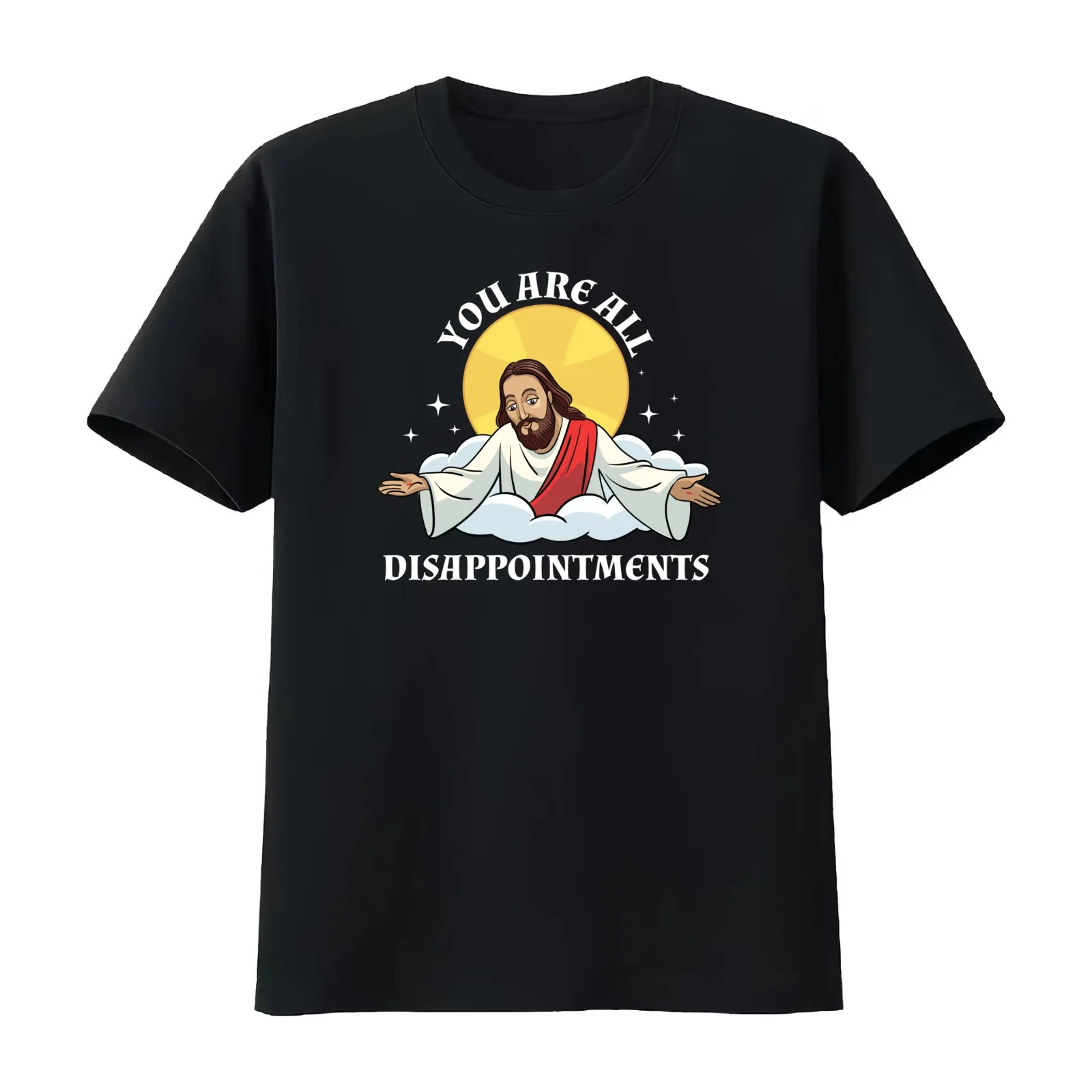 Jesus Christ Meme You Are All Disappointments Christian T-Shirt Summer Casual Cotton Tee Oversized Streetwear Tops